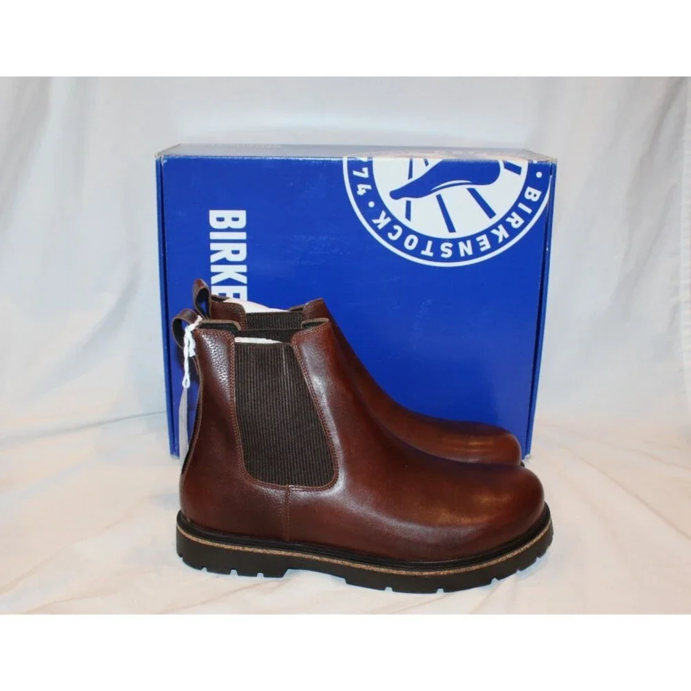 Birkenstock‎ Men's Highwood Slip On Chelsea Ankle Boots Chocolate EU 45 NEW